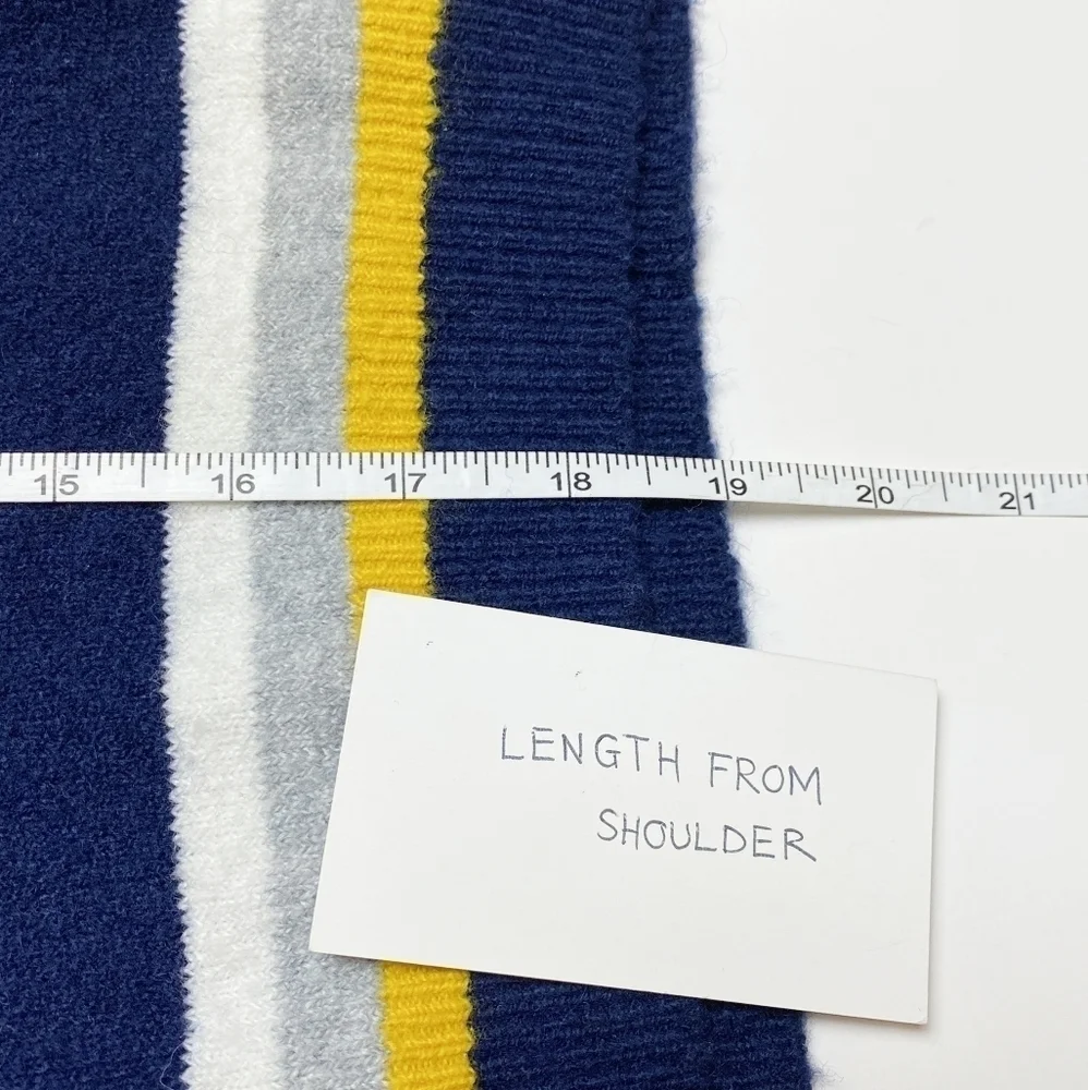 Court & Rowe hooded sweater new NWT cropped‎ navy yellow wool alpaca oversized